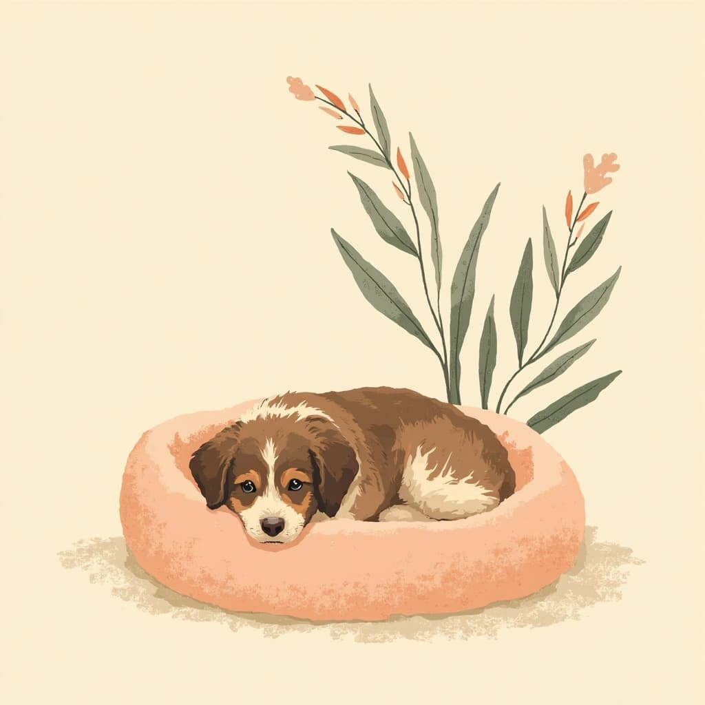 Cozy calming dog bed