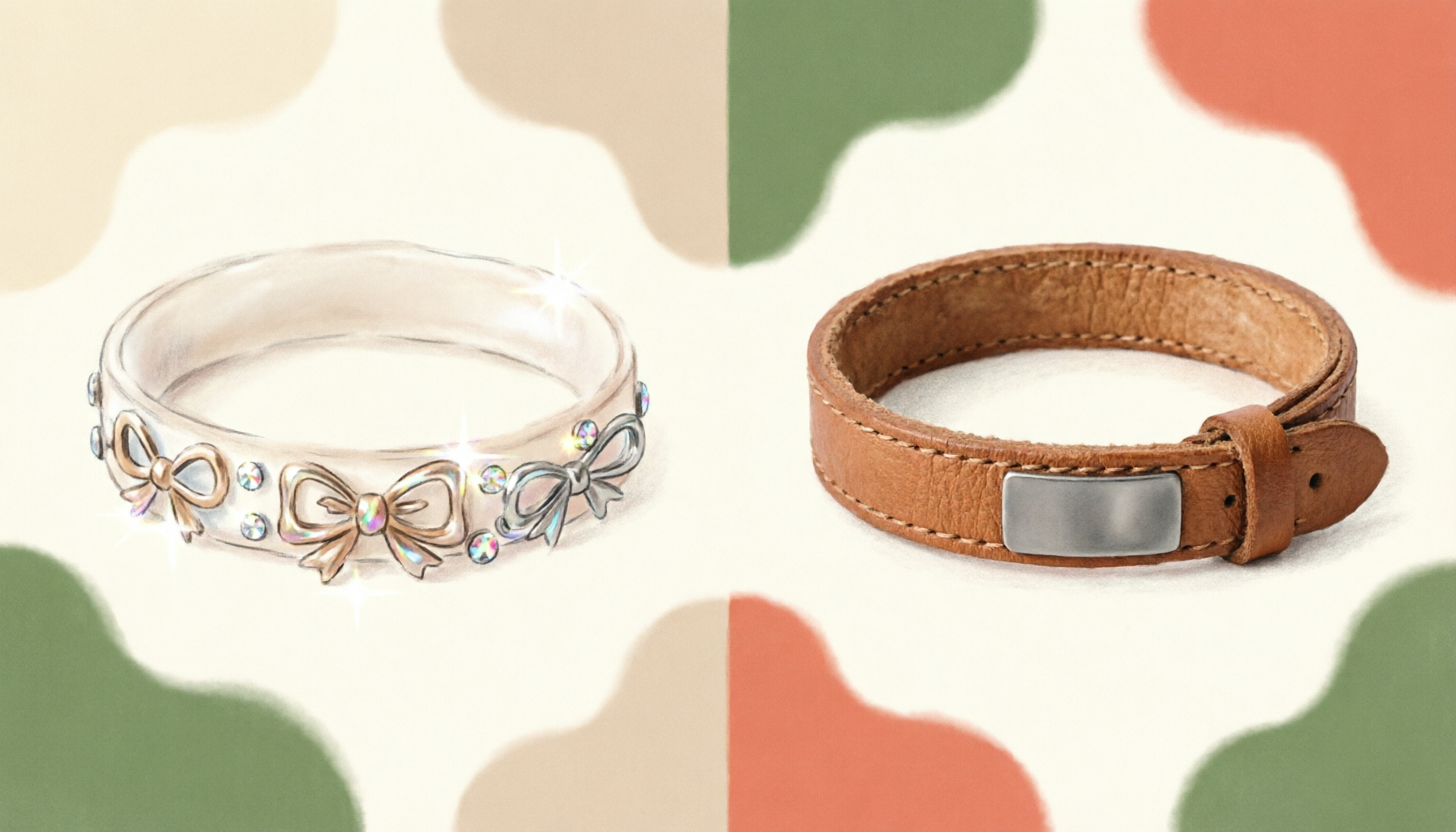 Two dog accessories side by side, one decorative and one practical