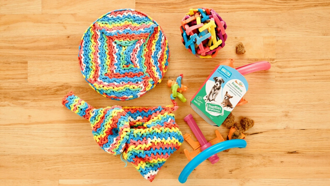 A collection of dog enrichment toys arranged together as a value bundle