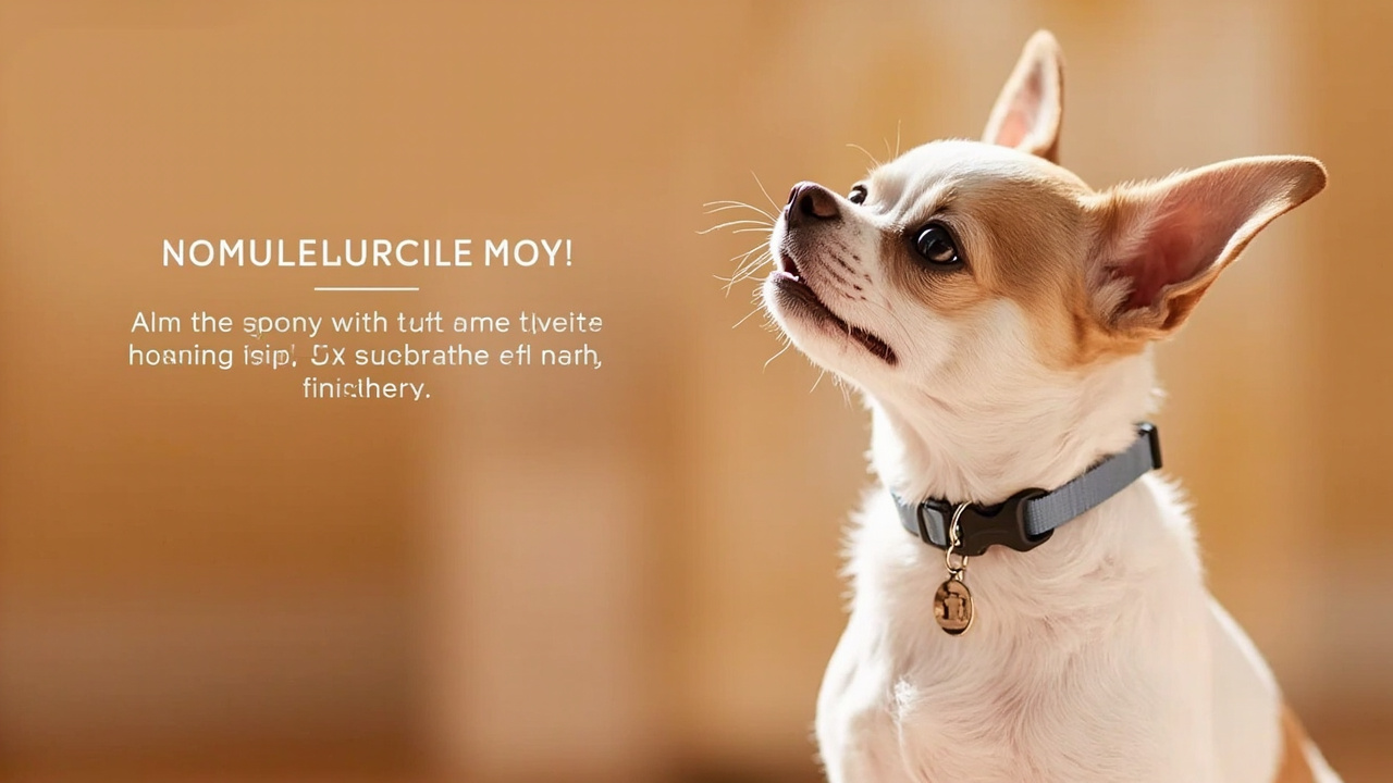 A small Chihuahua wearing a lightweight comfortable collar